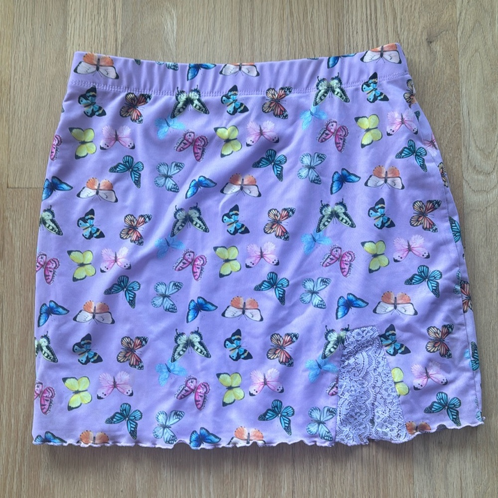 Beautiful butterfly Y2K mini skirt